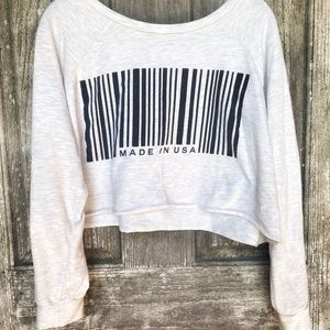 Papaya long sleeve Barcode crop top